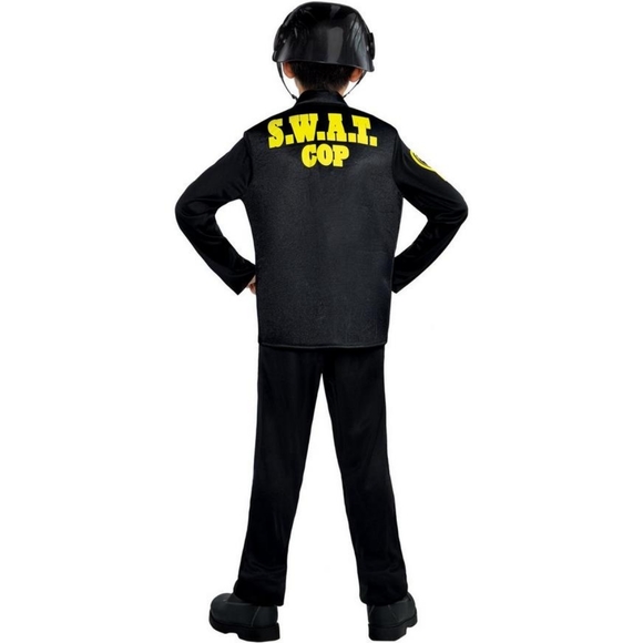 Kids SWAT Cop Costume - Black - Picture 2 of 5